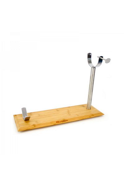Quttin Bamboo and metal ham stand, 48.5x16.5x2.3 cm