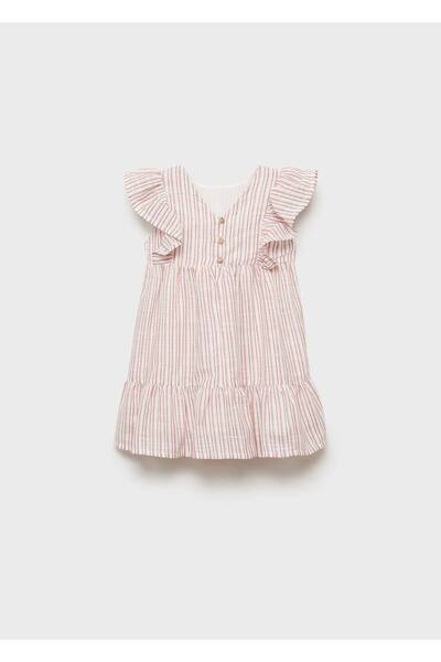 MANGO Baby Flounced Striped Dress