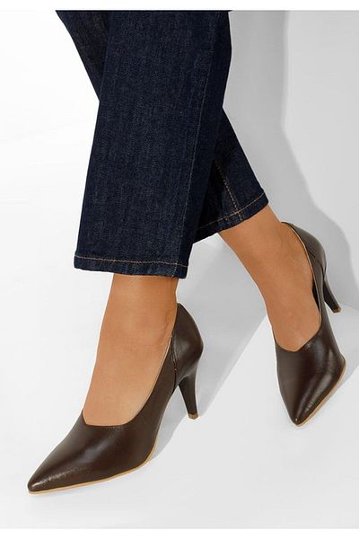 B T Shoes Pantofi stiletto piele maro Villemomble