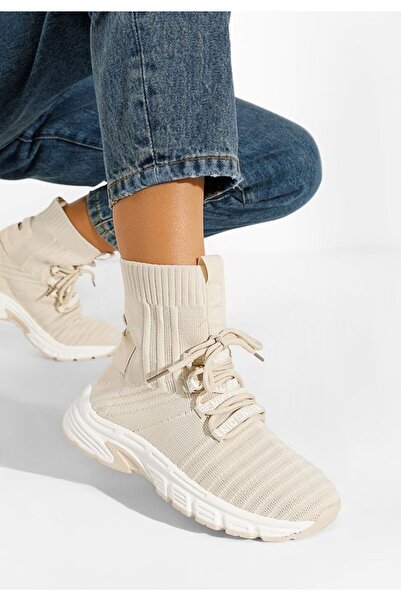 B T Shoes Sneakers Tip Soseta Bej Ronda