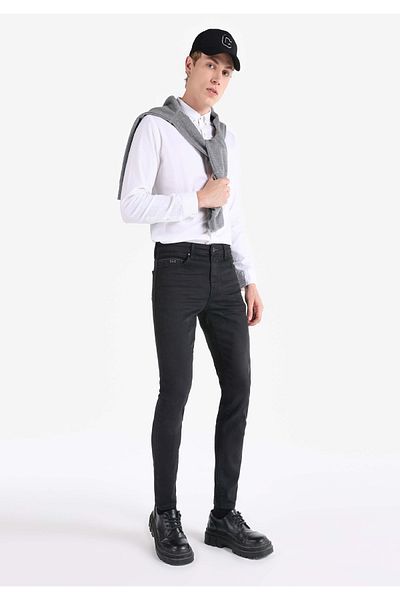 Colin's 041 Danny Slim Fit Low Waist Narrow Leg Men's Black Jean Trousers