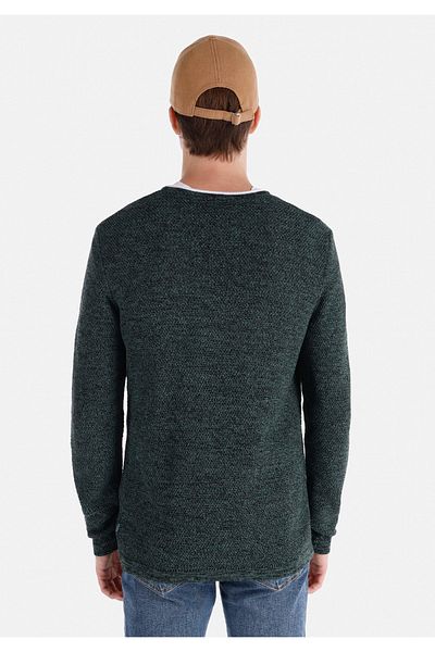 Colin's Crew Neck Slim Fit Green Men's Sweater