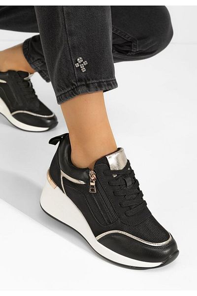 B T Shoes Black Kalista platform sneakers
