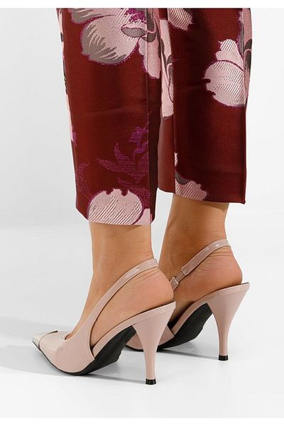 B T Shoes Pantofi stiletto slingback Rachel nude