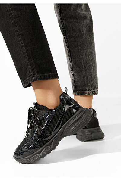 B T Shoes Γυναικεία Σνίκερς Nienna D2 Μαύρα