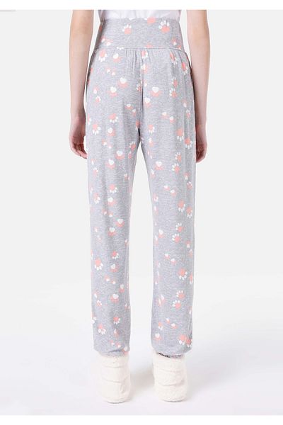 Colin's Pantaloni de sport gri pentru femei, cu talie medie, cu imprimeu