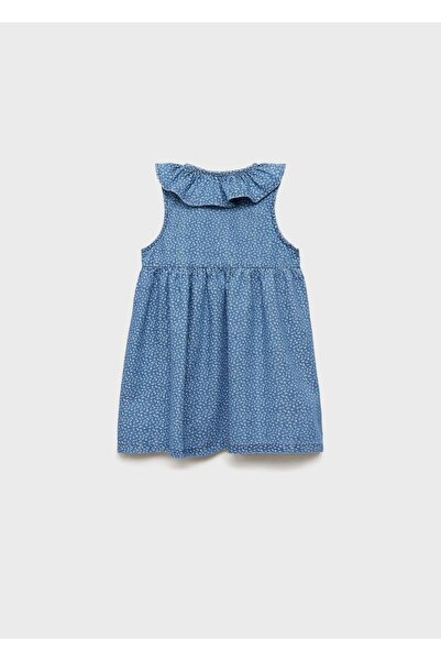 MANGO Baby Bebe Yaka Denim Elbise