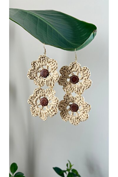 BAGS Mega September Special Gift Dennis's Handmade Double Daisy Earrings