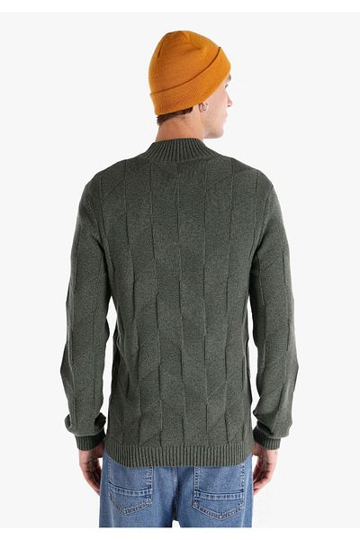 Colin's Green Men's Turtleneck Regular Fit Sweater