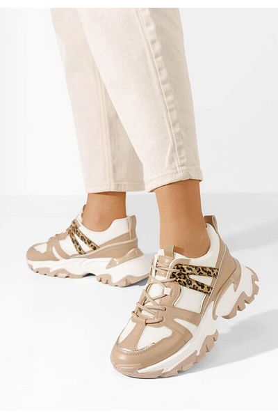 B T Shoes Sneakers dama cu platforma Alonna kaki