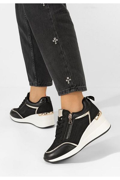 B T Shoes Black Kalista platform sneakers