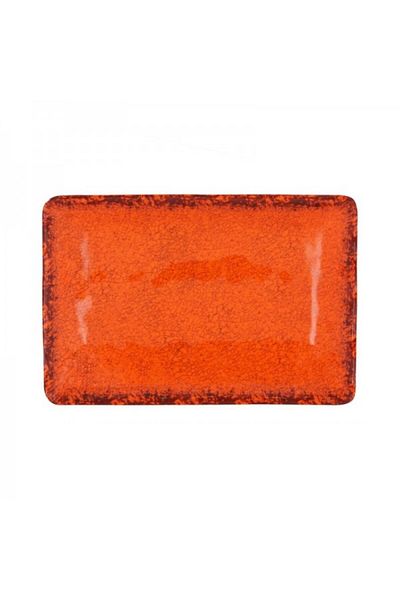 Viejo Valle Rectangular melamine platter, Naranja Guayaba, 30x21 cm