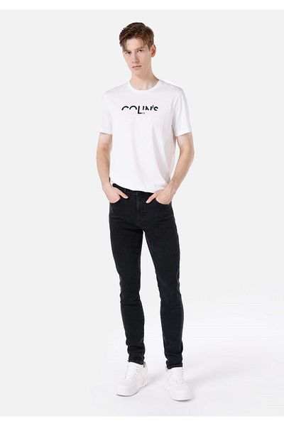 Colin's Мъжки черни дънки Slim Fit с ниска талия