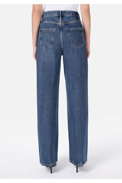 Colin's 970 Berry Regular Fit Pantaloni de damă cu talie înaltă cu picioare largi, albaștri