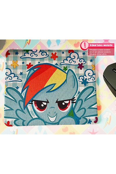 westartic My Little Pony | Подложка за мишка с кариран мотив Rainbow Dash