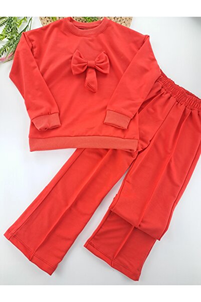 Butik Dvodelni komplet za devojčice sa mašnom, sezonski, dvoiplik, nečetkani,...