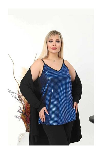 MODA ΓΥΝΑΙΚΕΙΑ ΜΕΓΕΘΟΣ ΜΕΓΕΘΟΣ ΜΠΡΟΣΤΑ ΦΥΛΛΟ ΕΚΤΥΠΩΜΕΝΟ ΠΙΣΩ ΜΑΥΡΟ ΙΜΑΝΤΑ ΒΙΣΚΟΝΤΙ ΜΠΛΟΥΖΑ