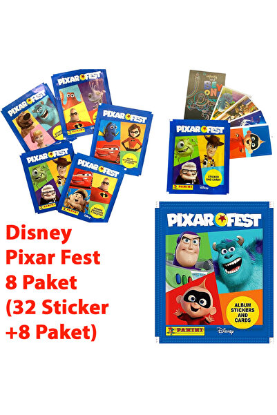 Panini Pixar Fest Disney Klasikleri 8 Paket (32 Sticker+8 Kart) Set