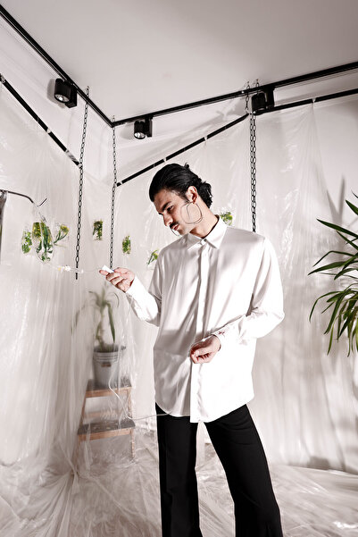 ESRA GÜRSES İPEK SATEN UNISEX GÖMLEK