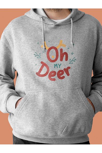 Pisa Art My Deer Χριστουγεννιάτικο Φούτερ με θέμα το χριστουγεννιάτικο έξυπνο εμπριμέ με 2 κλωστές