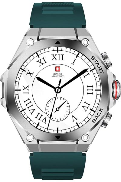 Swiss Military DOM6 Smartwatch 1.43” AMOLED,BT Calling,Health & Sports,IP67,7 Days,iOS/Android Compatible Green