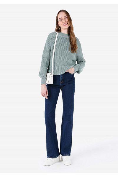 Colin's 791 Pantaloni de damă, albaștri, cu talie medie, cu talie medie, Monica