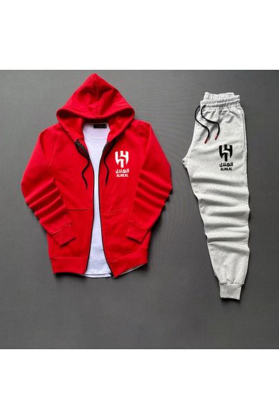 Pisa Art Al-Hilal Saudi Arabia Full Zip Sweat-Sweatpants Kombin High Kaite