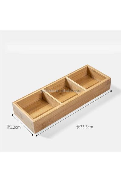 Qerhome Bamboo 3 Compartment Snack Bowl - Breakfast Acrylic Lid