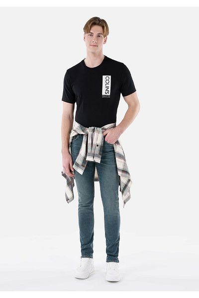 Colin's Straight Fit Men's Black Jean Trousers