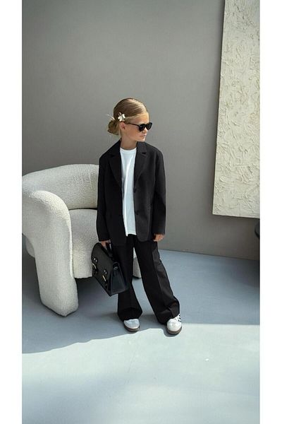 Magu Girls Oversized Blazer Jacket and Pants Set – 2-Piece Set, Stylish and Modern