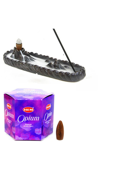 hediyesahibi Geri Akışlı Şelale Tütsü Konileri 40 Adet Opium Aromalı