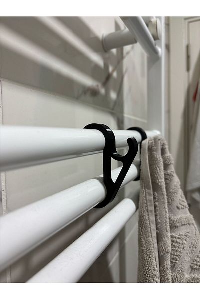 BRKStorm Σετ κρεμάστρα για πετσέτες μπάνιου 2 τεμαχίων με γάντζους κυψελωτό 2 τεμαχίων