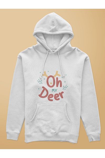 Pisa Art My Deer Χριστουγεννιάτικο Φούτερ με θέμα το χριστουγεννιάτικο έξυπνο εμπριμέ με 2 κλωστές