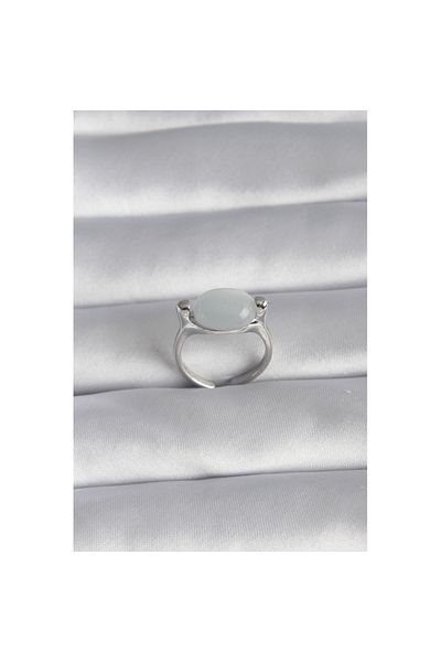 Skygo Brass Silver Color Pearlescent Women's Ring - TJ-BYK3012