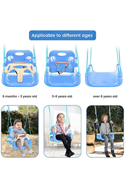 Generic 3-in-1 Kids Swing Seat for Indoor Outdoor