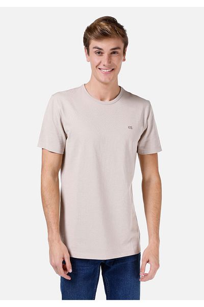 Colin's Μπεζ Ανδρικό T-Shirt - Μανίκια