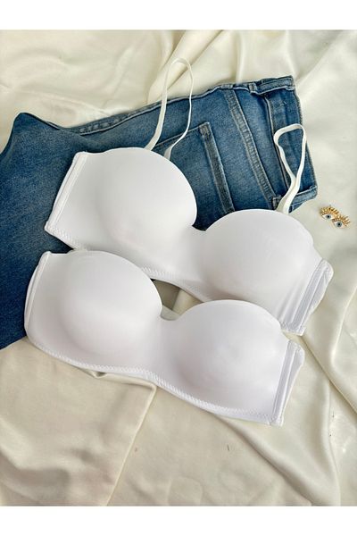 İNKO İÇ GİYİM Sutien Lotus cu sârmă, fără umplutură, 2 bucăți (negru-alb-piele)