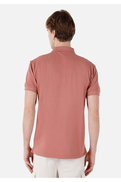 Colin's Regular Fit Polo Neck Plain Men's Pink Short Sleeve T-Shirt