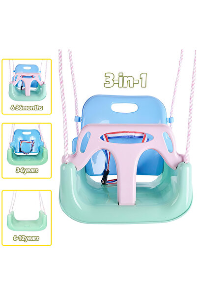 Generic 3-in-1 Kids Swing Seat for Indoor Outdoor