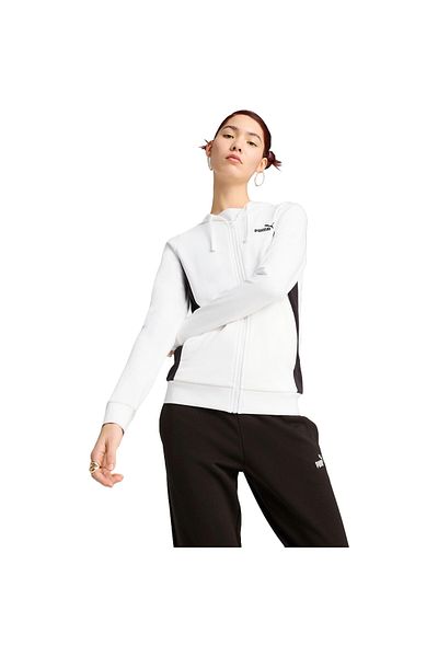 Puma Φόρμα Puma Φόρμα με κουκούλα Tr Cl, Λευκή, Γυναικεία