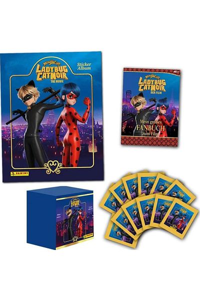 Panini Set of 10 Pack Stickers (40 Pieces) with Miraculous Ladybug Album