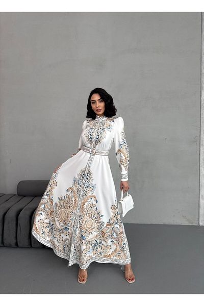 suphias Atlas Fabric Dress (BELT INCLUDED)