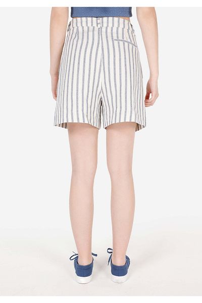 Colin's Pantaloni scurți albi pentru femei cu talie înaltă, cu ajustare normală