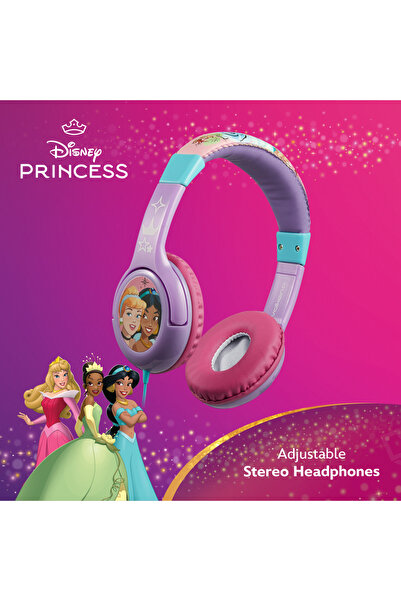 Volkano سماعات رأس ستيريو للأطفال من ديزني برينسيس بتصميم مريح وقابل للتعديل وصوت عالي الجودة