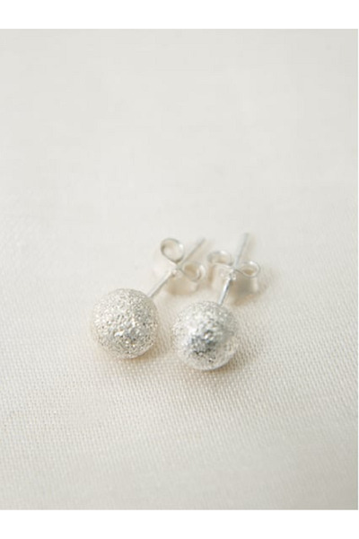 TChic Simli Gri Top Küpe