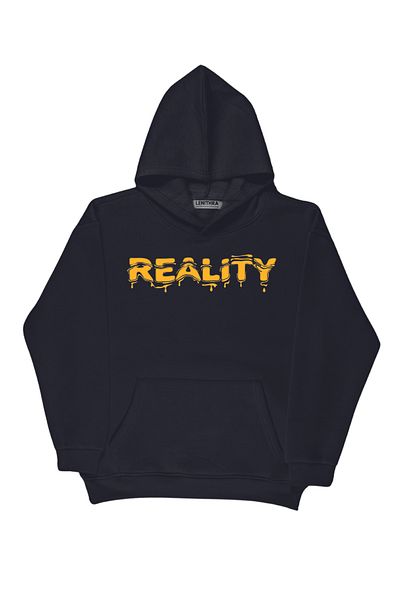 By Caspita Fashion Lenithra Reality Back Printed Unisex Oversize Black Hoodie