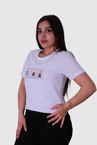 trender 3 Table White Women's T-Shirt