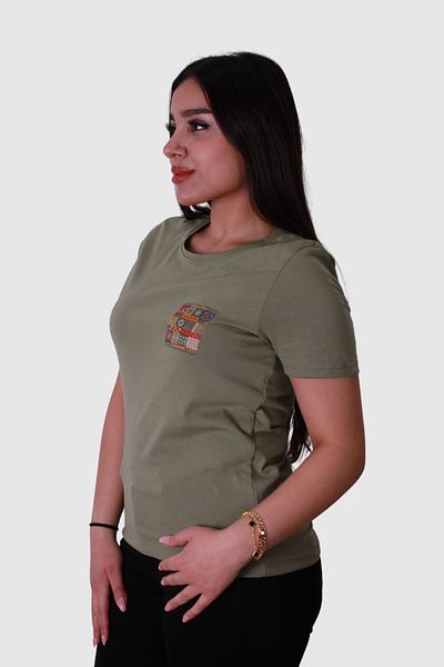 trender Ethnic Pattern Mint Green Women's T-Shirt