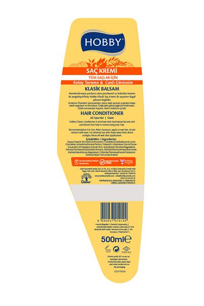 Hobby Classic Balm Conditioner - 500 Mlx3 Pieces