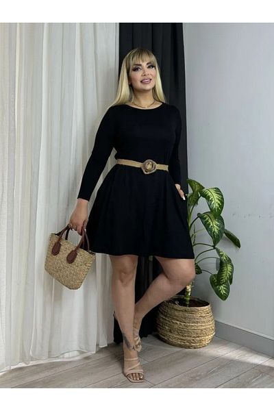 MODA ΓΥΝΑΙΚΕΙΟ ΦΟΡΕΜΑ ΜΕΓΕΘΟΣ ΜΕ ΛΥΚΡΑ ΖΩΝΗ ΤΣΕΠΕΣ ΒΙΣΚΟΣ
